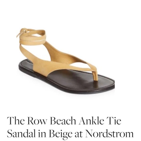 The Row women’s Beach Ankle Tie Sandal - Picture 1 of 11